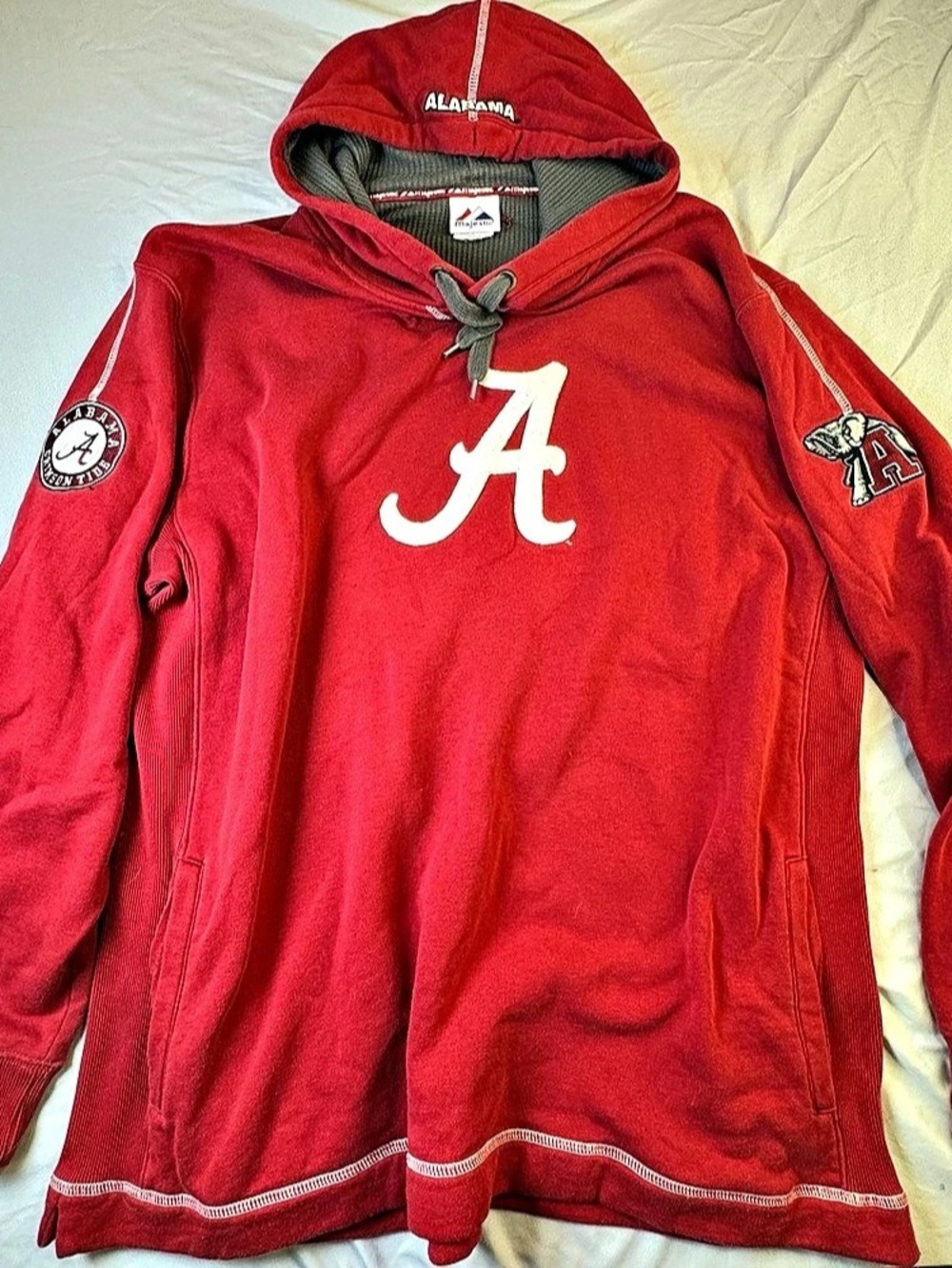 Majestic Alabama Crimson Tide hoodie Red Gray XL Alabama Hoodie